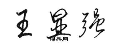 駱恆光王顯強行書個性簽名怎么寫