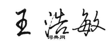 駱恆光王浩敏行書個性簽名怎么寫