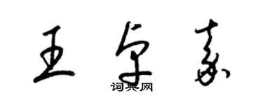 梁錦英王卓嘉草書個性簽名怎么寫