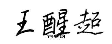 王正良王醒超行書個性簽名怎么寫