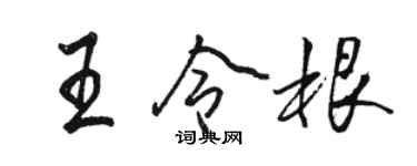 駱恆光王令根行書個性簽名怎么寫