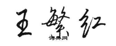 駱恆光王繁紅行書個性簽名怎么寫