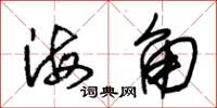 朱錫榮海角草書怎么寫