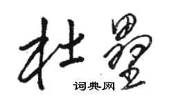 駱恆光杜壘草書個性簽名怎么寫