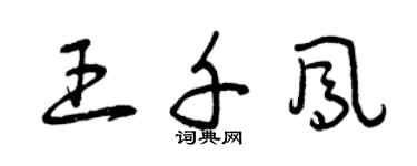曾慶福王千鳳草書個性簽名怎么寫