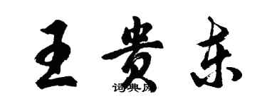 胡問遂王貴東行書個性簽名怎么寫