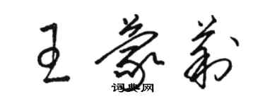 駱恆光王蒙莉草書個性簽名怎么寫