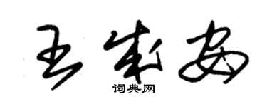 朱錫榮王成安草書個性簽名怎么寫