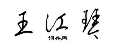 梁錦英王江琴草書個性簽名怎么寫