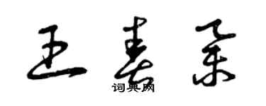 曾慶福王春舉草書個性簽名怎么寫