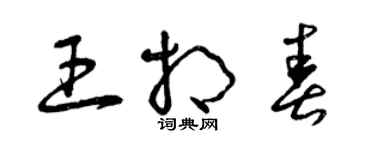 曾慶福王相春草書個性簽名怎么寫