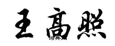 胡問遂王高照行書個性簽名怎么寫
