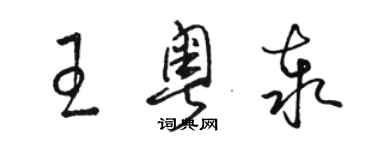 駱恆光王粵泰草書個性簽名怎么寫