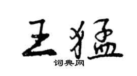 曾慶福王猛行書個性簽名怎么寫