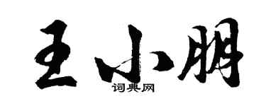 胡問遂王小朋行書個性簽名怎么寫
