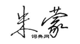 駱恆光朱蒙行書個性簽名怎么寫