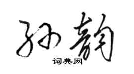 駱恆光孫韻草書個性簽名怎么寫