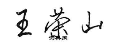 駱恆光王榮山行書個性簽名怎么寫