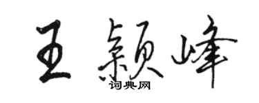 駱恆光王穎峰行書個性簽名怎么寫