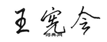 駱恆光王憲會行書個性簽名怎么寫