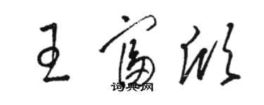 駱恆光王富欣草書個性簽名怎么寫