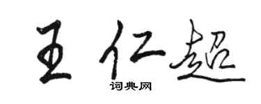 駱恆光王仁超行書個性簽名怎么寫