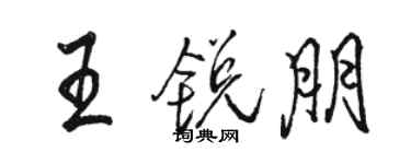 駱恆光王銳朋行書個性簽名怎么寫