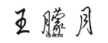 駱恆光王朦月行書個性簽名怎么寫