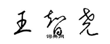 梁錦英王智堯草書個性簽名怎么寫