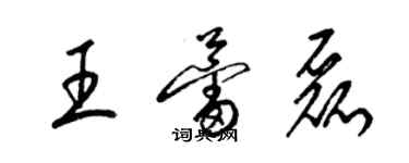 梁錦英王蕾磊草書個性簽名怎么寫