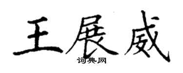 丁謙王展威楷書個性簽名怎么寫