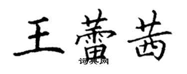 丁謙王蕾茜楷書個性簽名怎么寫