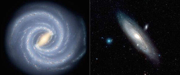 銀河系 VS. 仙女星系：量級差太多 跨度達到了10萬光年