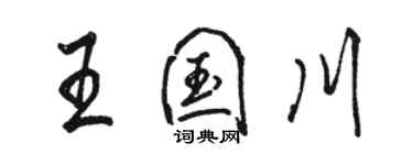 駱恆光王國川行書個性簽名怎么寫