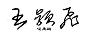 朱錫榮王穎飛草書個性簽名怎么寫