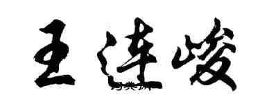 胡問遂王連峻行書個性簽名怎么寫