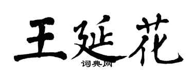 翁闓運王延花楷書個性簽名怎么寫