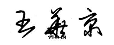 朱錫榮王華京草書個性簽名怎么寫