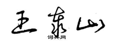 曾慶福王泰山草書個性簽名怎么寫