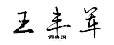 曾慶福王豐軍行書個性簽名怎么寫