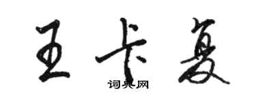 駱恆光王卡復行書個性簽名怎么寫