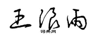 曾慶福王浪雨草書個性簽名怎么寫