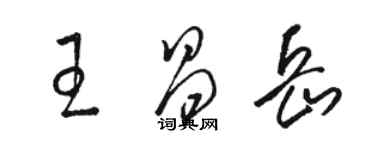 駱恆光王昌岳草書個性簽名怎么寫