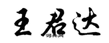 胡問遂王君達行書個性簽名怎么寫