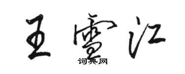 駱恆光王雪江行書個性簽名怎么寫