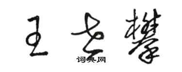 駱恆光王世攀草書個性簽名怎么寫