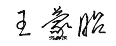 駱恆光王蒙昭草書個性簽名怎么寫