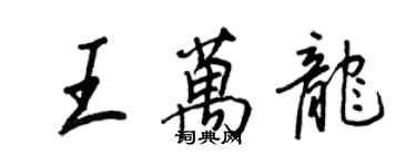 王正良王萬龍行書個性簽名怎么寫
