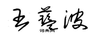 朱錫榮王藍波草書個性簽名怎么寫