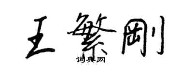 王正良王繁剛行書個性簽名怎么寫